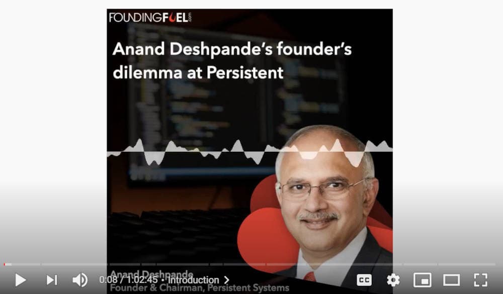 Anand Deshpande’s founder’s dilemma at Persistent